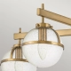 Hollis IP44 lampa sufitowa 5xE14 stary mosiądz