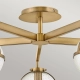 Hollis IP44 lampa sufitowa 5xE14 stary mosiądz