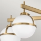 Hollis IP44 lampa sufitowa 5xE14 stary mosiądz