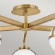 Hollis IP44 lampa sufitowa 5xE14 stary mosiądz