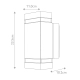 Jannik IP44 kinkiet LED 2x3,8W 2x120lm 3000K grafitowy