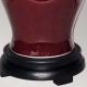 Oxblood lampa stołowa 1xE27 czerwona