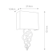 Rosa kinkiet 1xE27 polerowany chrom