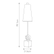 Swirl lampa stołowa 1xE27 biała czerń