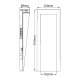 Taper IP44 kinkiet LED 10,5W 860lm 3000K teksturowana czerń