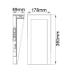 Taper IP44 kinkiet LED 8W 650lm 3000K teksturowana czerń