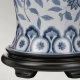 Ying lampa stołowa 1xE27 niebieska biel