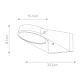 Zola IP44 kinkiet LED 16,5W 1500lm 3000K szary