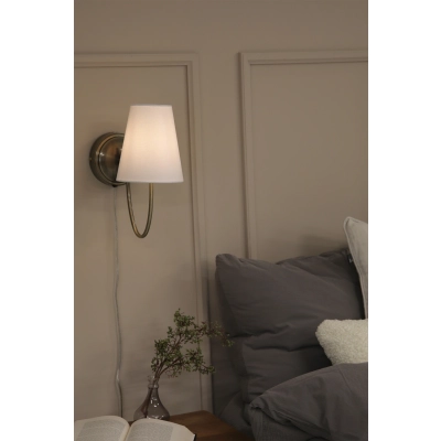 Amar kinkiet 1xE14 108908 biały, antyczny mosiądz