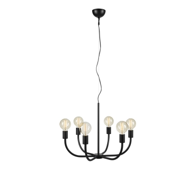 Amistoso lampa wisząca 6xE27 108290 czarna Markslojd