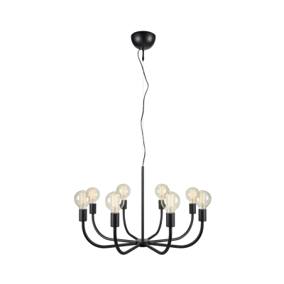 Amistoso lampa wisząca 8xE27 108291 czarna Markslojd