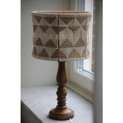 Ano lampka stołowa 1xE27 108826 beżowa, brązowa