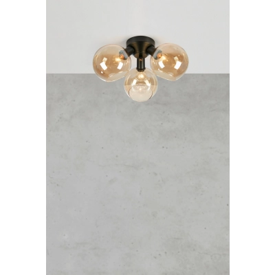 Artis lampa sufitowa 3xE14 108997 bursztynowa, czarna