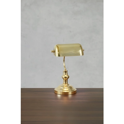 Bankers lampka stołowa 1xE14 108977 mosiężna