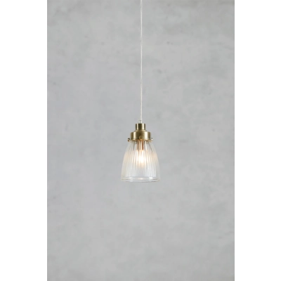 Bellis lampa wisząca 1xE14 109010 przezroczysta, antyczny mosiądz