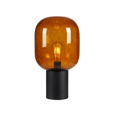 Brooklyn lampka stołowa 1xE27 108294 czarna, brązowa Markslojd