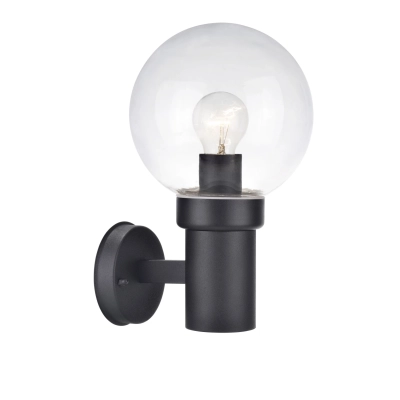 Caris IP44 kinkiet 1xE27 106922 czarny, przezroczysty Markslojd