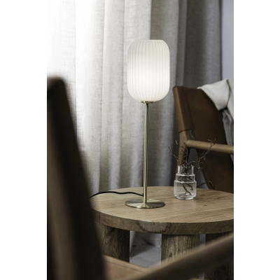 Cava lampka stołowa 1xE14 108251 szczotkowana mosiądz, biała