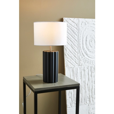 Column lampka stołowa 1xE14 108221 czarna, biała