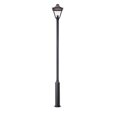 Dandy IP44 lampa słupowa 1xE27 107120 czarna, przezroczysta Markslojd