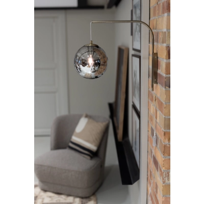 Dione kinkiet 1xE14 108419 antyczny mosiądz, dymny