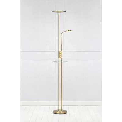 Friend lampa podłogowa 2xLED 18W, 5W 1700lm, 400lm 3000K 107009 antyczna, przezroczysta