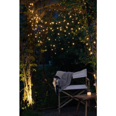 Garden 24 Icicle IP44 girlanda 160xLED 9,6W 2700K 108179 czarna, przezroczysta