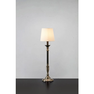 Gent lampka stołowa 1xE27 108680 antyczna stal, czarna, biała