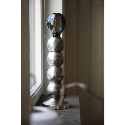 Gong lampka stołowa 1xE27 108781 srebrna