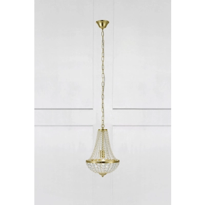 Granso lampa wisząca 1xE27 106118 mosiężna, transparentna