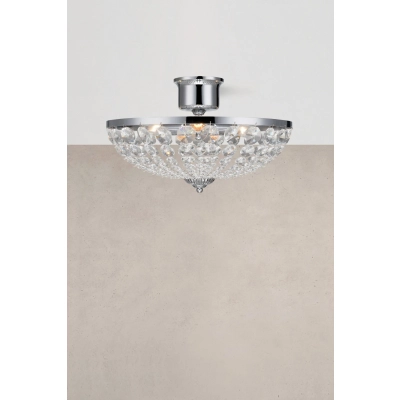Gränsö lampa sufitowa 3xE14 105316 chrom, transparentna