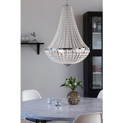 Gränsö lampa wisząca 3xE14 105317 chrom, transparentna