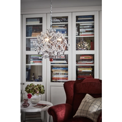 Hidden Gem lampa wisząca 3xE14 107416 chrom, wielokolorowa