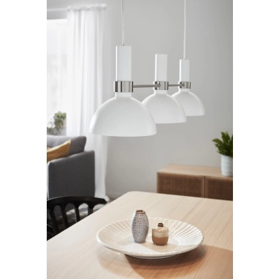 Larry lampa wisząca 3xE27 107500 stalowa, biała