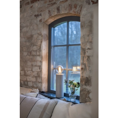 Legna lampka stołowa 1xE27 108756 szara