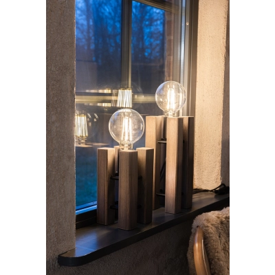 Lodge lampka stołowa 1xE27 108757 brązowa