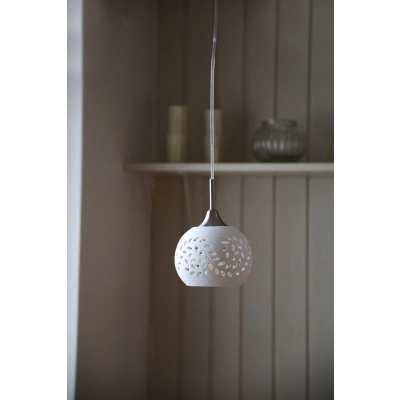 Lohals lampa wisząca 1xE14 102288 stalowa, biała