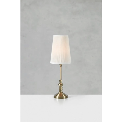 Noble lampka stołowa 1xE14 108969 biała, antyczny mosiądz