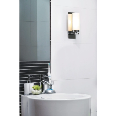 Norrsundet IP44 kinkiet 1xE14 102476 chrom, biały