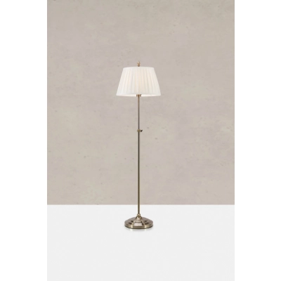 Oxford lampa podłogowa 1xE27 108972 biała, antyczny mosiądz