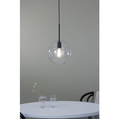Patera lampa wisząca 1xE27 108506 czarna, przezroczysta