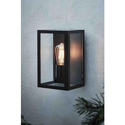 Pelham IP44 kinkiet 1xE27 107113 czarny, przezroczysty