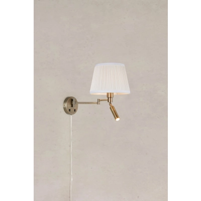 Pivot kinkiet 1xE27 LED 4W 170lm 3000K 109017 biały, antyczny mosiądz