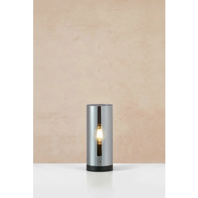 Post lampka stołowa 1xE27 108734 czarna, dymna