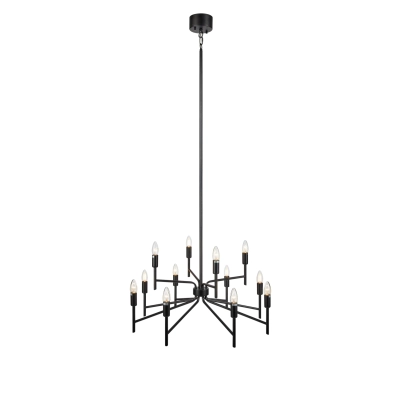 Regent lampa wisząca 12xE14 108107 czarna Markslojd