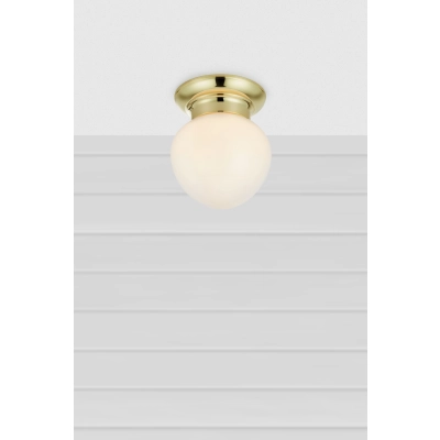 Ronda IP44 lampa sufitowa 1xE27 109030 biała, mosiężny