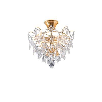 Rosendal lampa sufitowa 3xE14 100538 złota, transparentna Markslojd