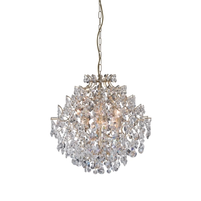 Rosendal lampa wisząca 6xE14 100532 złota, transparentna Markslojd