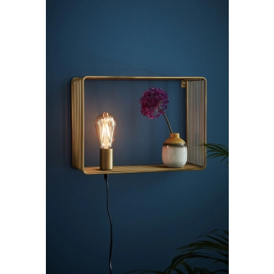 Shelf kinkiet 1xE27 107815 złoty