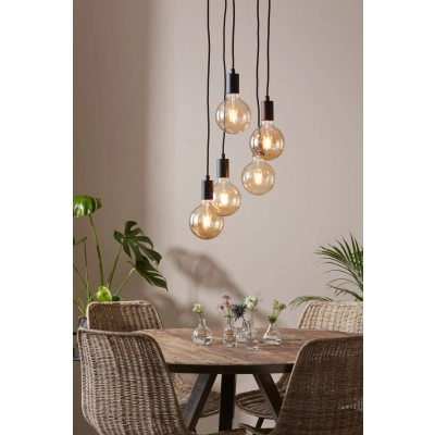 Sky lampa wisząca 5xE27 107467 czarna